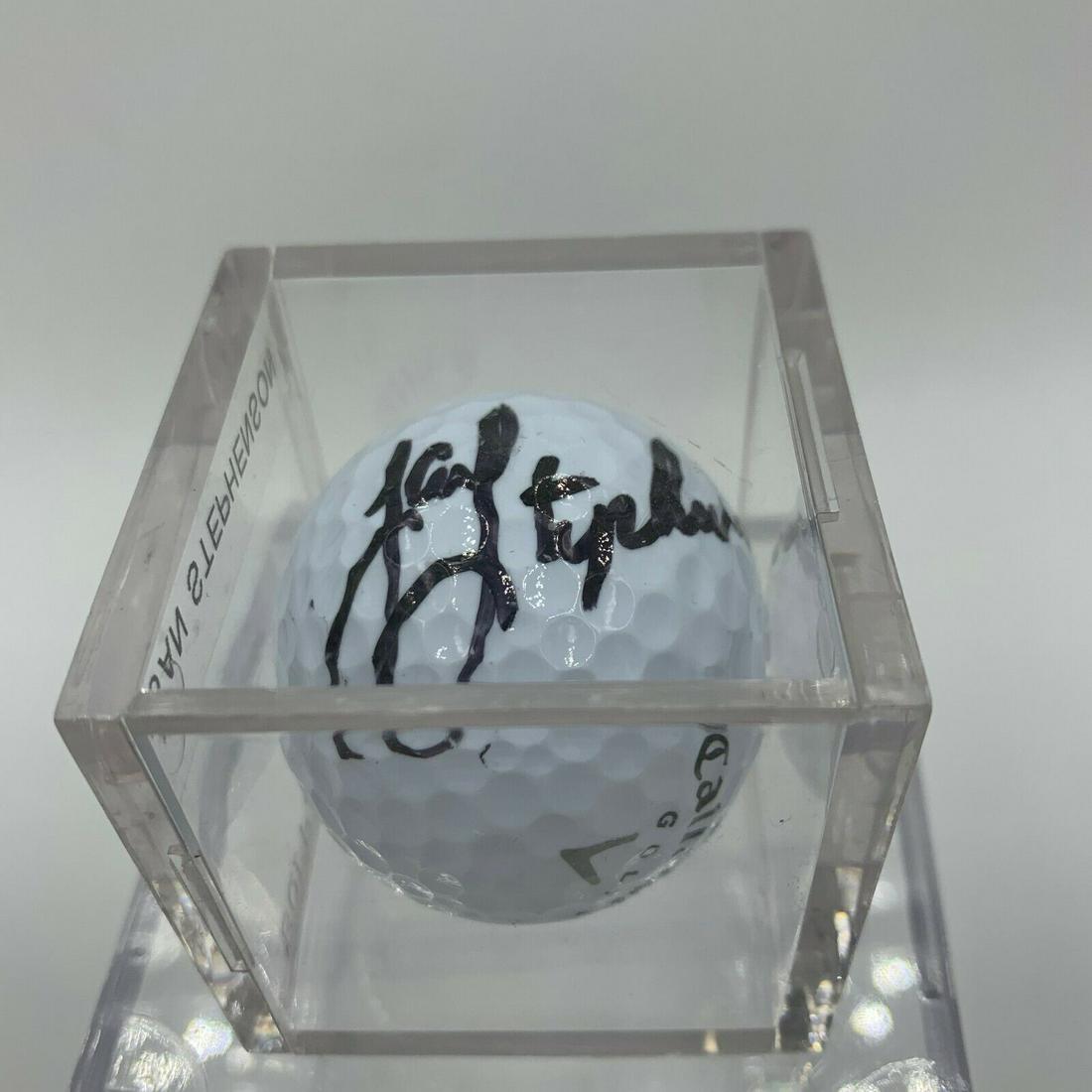 Jan Stephenson Signed Autographed Golf Ball PGA With JSA COA: Jan Stephenson Signed Autographed Golf Ball PGA With JSA COA Product: Ball Sport: Golf-PGA Autograph Authentication: James Spence (JSA) Original/Reprint: Original Pre-Owned PLEASE NOTE: Framed Large o