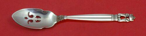 Acorn by Georg Jensen Sterling Silver Olive Spoon Pierced Custom Made 5 3/4": Acorn by Georg Jensen Sterling Silver Olive Spoon Pierced Custom Made 5 3/4" Age: Post-1940 Type: Spoon Pattern: Acorn Brand: Georg Jensen Maker: Georg Jensen Composition: Sterling Silver Acorn by geo