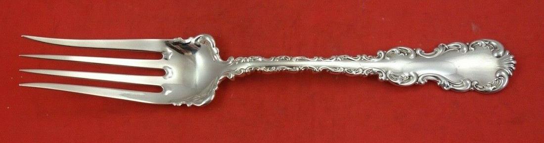 Louis XV by Whiting Gorham Sterling Silver Cold Meat Fork fancy shoulder 9": Louis XV by Whiting Gorham Sterling Silver Cold Meat Fork fancy shoulder 9" Maker: Gorham Composition: Sterling Silver Age: 1850-1899 Brand: Whiting Pattern: Louis XV Type: Serving Fork Louis xv by wh
