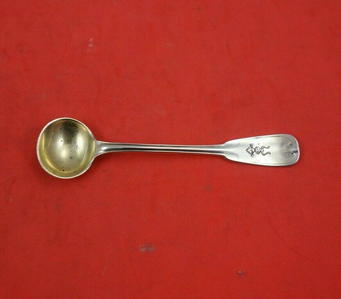 Palm by Tiffany and Co Sterling Silver Salt Spoon Master with McKay Family Crest: Palm by Tiffany and Co Sterling Silver Salt Spoon Master with McKay Family Crest Maker: Tiffany & Co. Composition: Sterling Silver Age: 1850-1899 Brand: Tiffany & Co. Pattern: Palm Type: Serving Spoon
