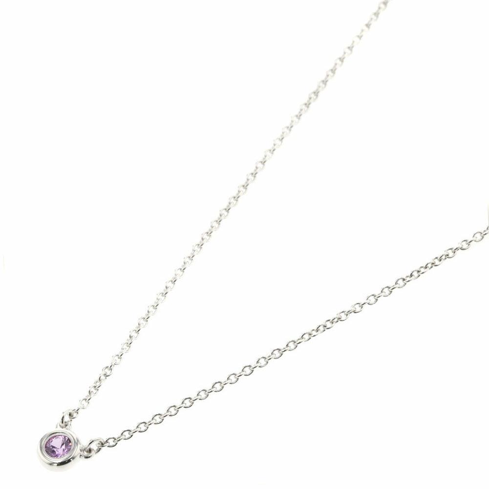 Tiffany Necklace Color By The Yard 1P Approx. 0.08ct Silver 925 Pink Sapphire Ladies TIFFANY & Co.: Tiffany Necklace Color By The Yard 1P Approx. 0.08ct Silver 925 Pink Sapphire Ladies TIFFANY & Co. Brand: Tiffany Country of Origin: Spain Necklace Type: Necklace Gender: Women Material: Silver 925 St