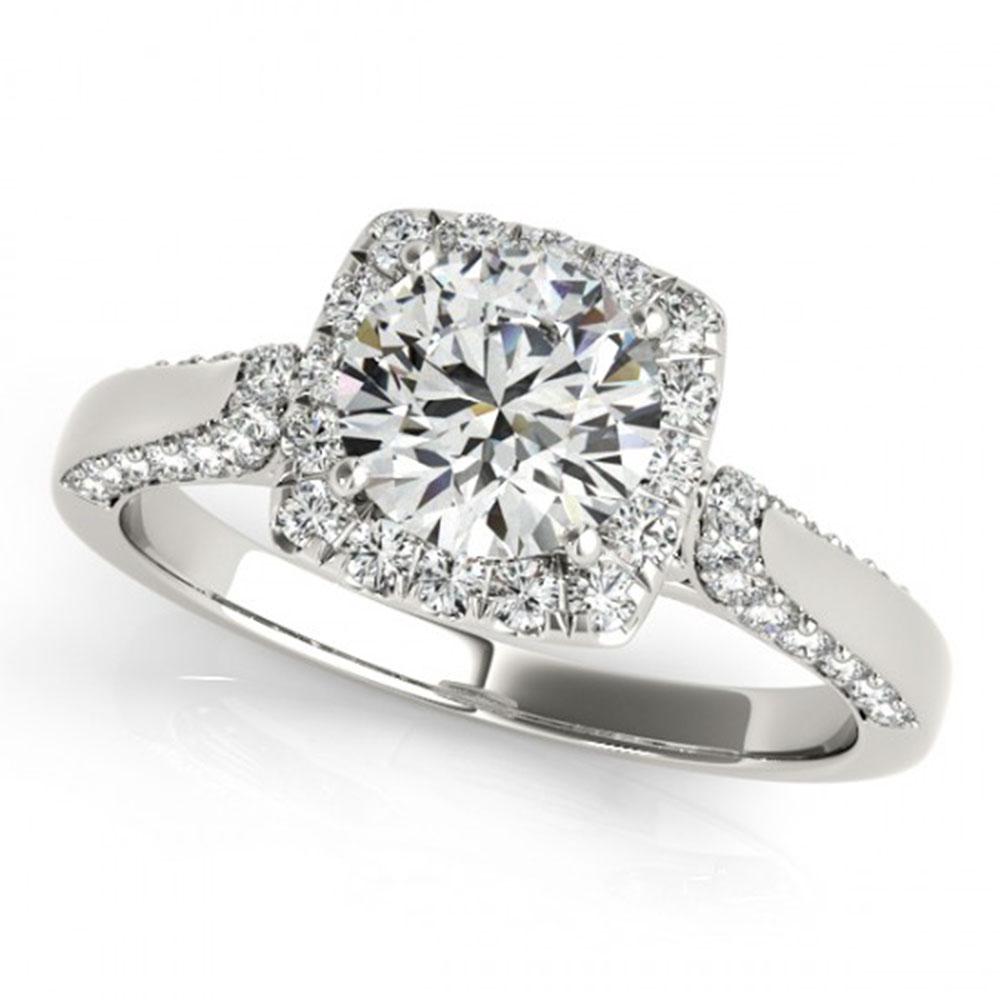 1.35 ctw Certified VS/SI Diamond Halo Ring 18k White Gold: 1.35 ctw Certified VS/SI Diamond Halo Ring 18k White Gold 1.35 ctw Certified VS/SI Diamond Halo Ring 18k White Gold Designer Brand Luxury Jewelrymade in the USA Suggested Retail Price: $12300 . Item: 