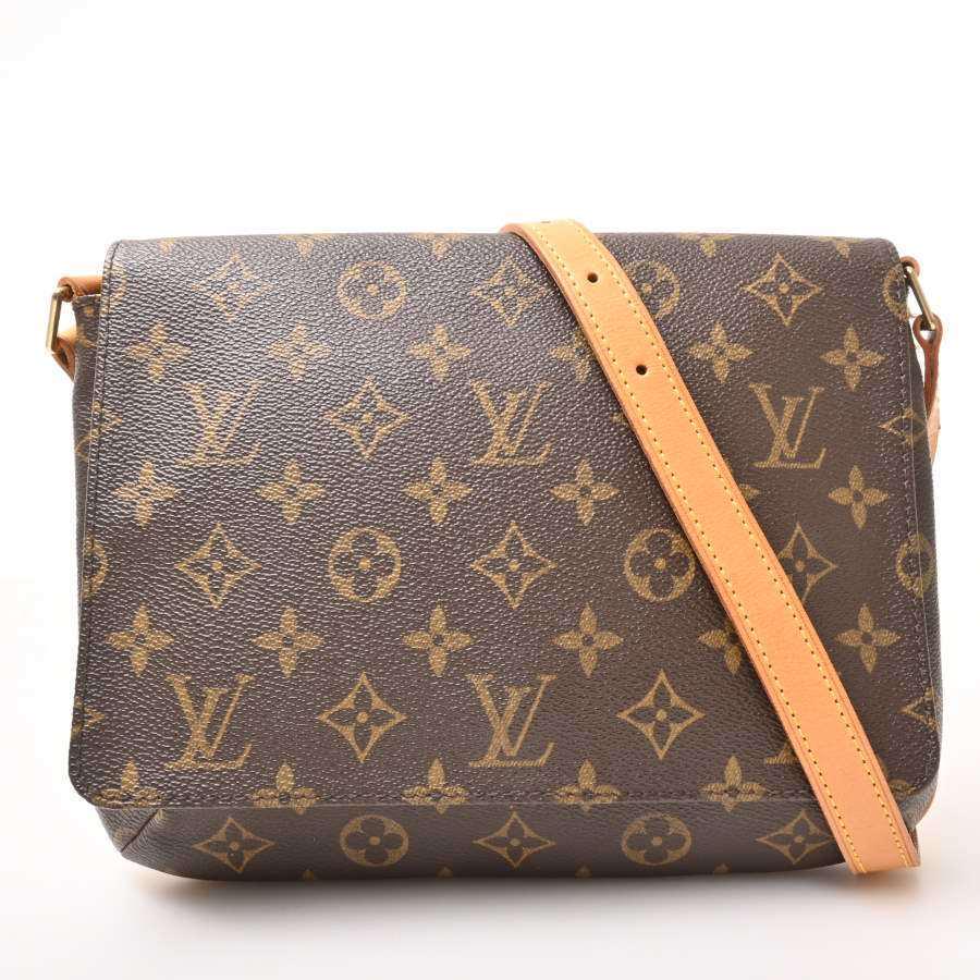 LOUIS VUITTON Monogram Musette Tango Short Shoulder Bag Brown PVC Leather: LOUIS VUITTON Monogram Musette Tango Short Shoulder Bag Brown PVC Leather Brand: Louis Vuitton Line: Monogram Type: Shoulder bag Material: PVC PVC: Color: Brown Gender: Women Size (HxWxD): 20cm x 27cm