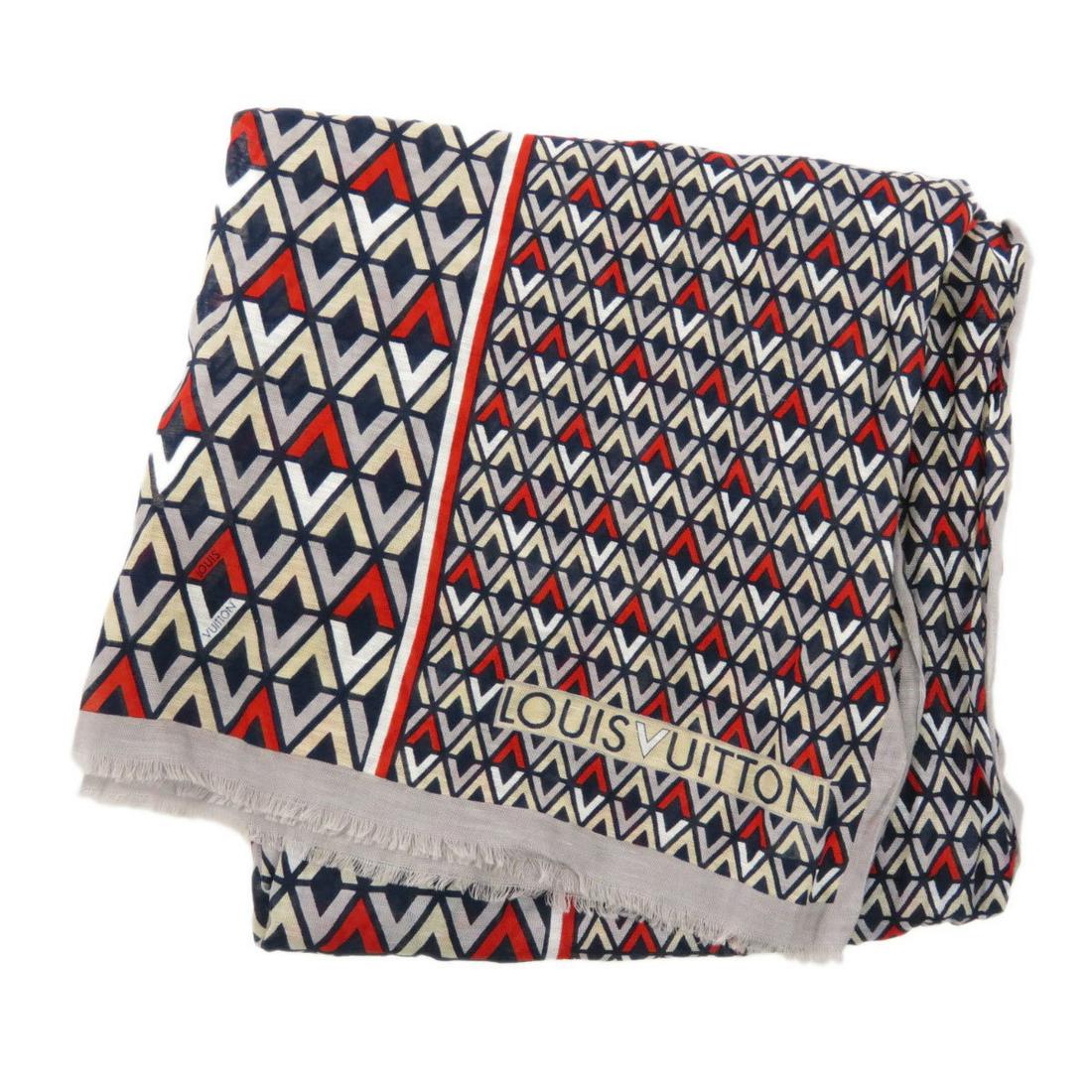 Louis Vuitton M78536 Etoll Diamonds V Stole Cotton Linen Unisex LOUIS VUITTON: Louis Vuitton M78536 Etoll Diamonds V Stole Cotton Linen Unisex LOUIS VUITTON Brand: Louis Vuitton Model: Etoll Diamonds V Type: Stole Gender: Unisex Color: Navy Red color Material: Cotton Cotton: Siz