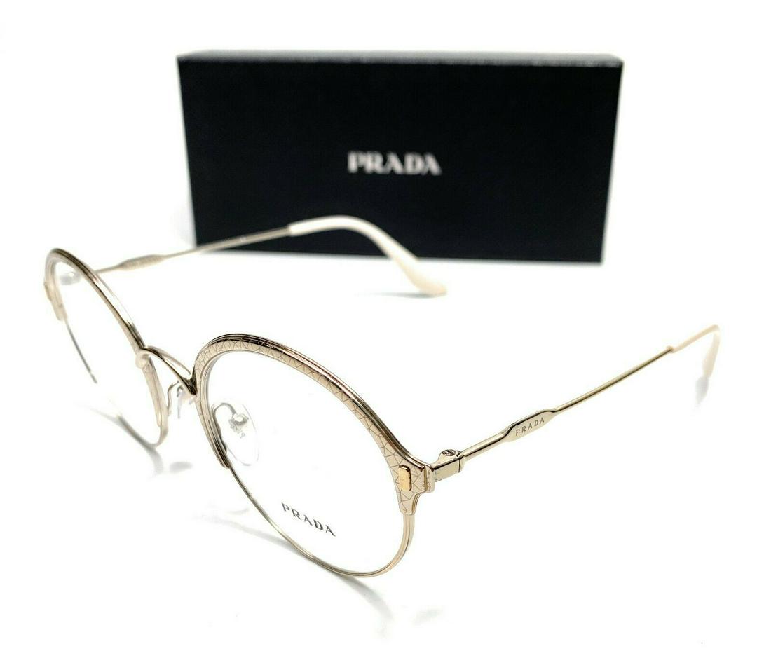 Prada PR 54VV 2711O1 Gold Women's Eyeglasses Frame: Prada PR 54VV 2711O1 Gold Women's Eyeglasses Frame Country/Region Of Manufacture: Italy Department: Women Temple Length: 140 mm Lens Socket Width: 51 mm Type: Eyeglasses Bridge Width: 21 mm Frame Mate
