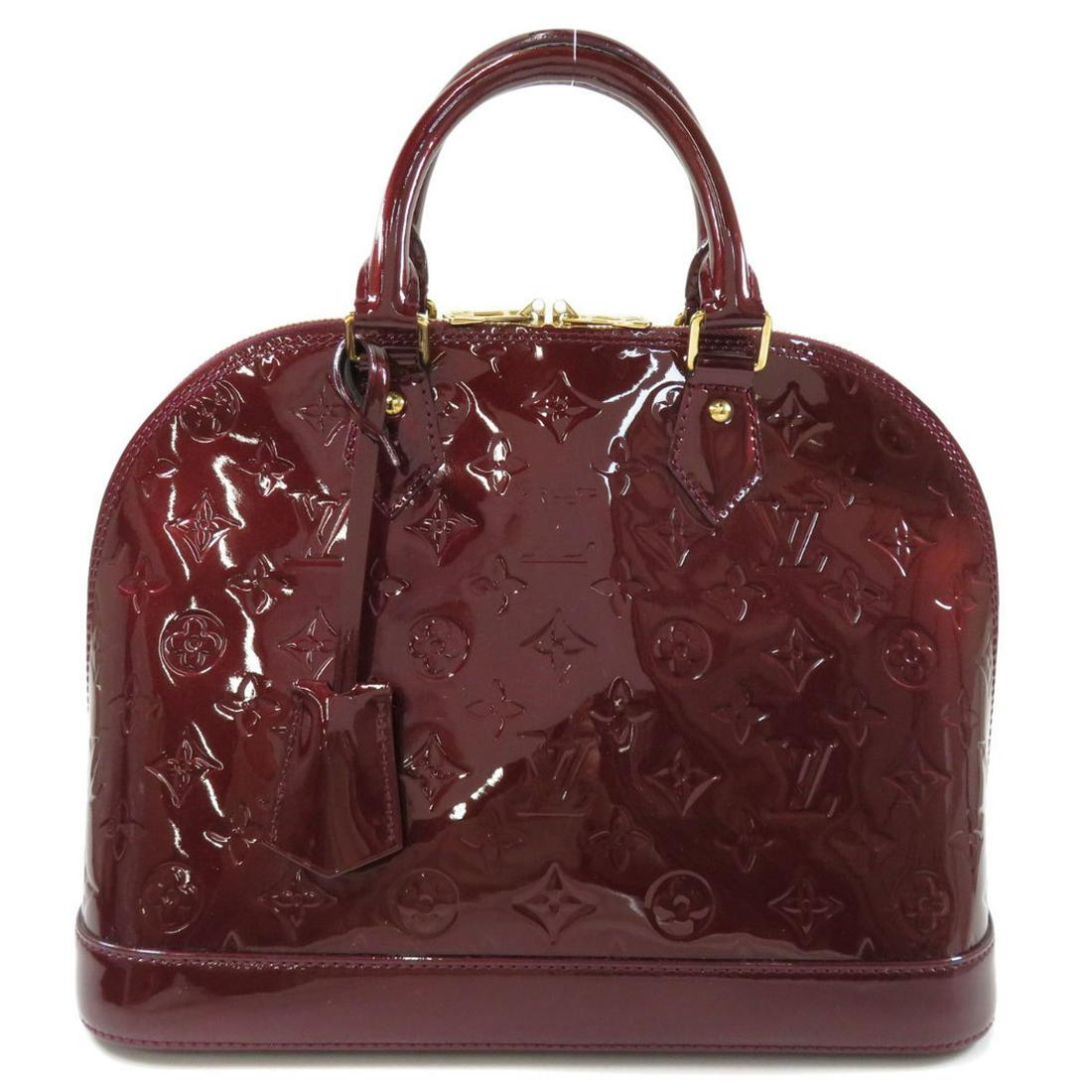 Louis Vuitton M90238 Alma PM Verni Handbag Ladies LOUIS VUITTON: Louis Vuitton M90238 Alma PM Verni Handbag Ladies LOUIS VUITTON Brand: Louis Vuitton Line: Vernis Model: M90238 Type: Handbag Gender: Women Material: Vernis Vernis: Color: Griotte Purple Closure: Open