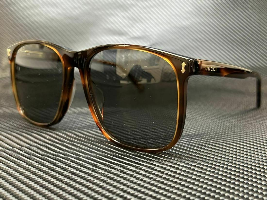 GUCCI GG1041S 002 Havana Square 57 mm Men's: GUCCI GG1041S 002 Havana Square 57 mm Men's Brand: Gucci Department: Men Frame Color: Beige Style: Square Type: Sunglasses New The Mynt Guarantee: All items in this auction are guaranteed authentic an