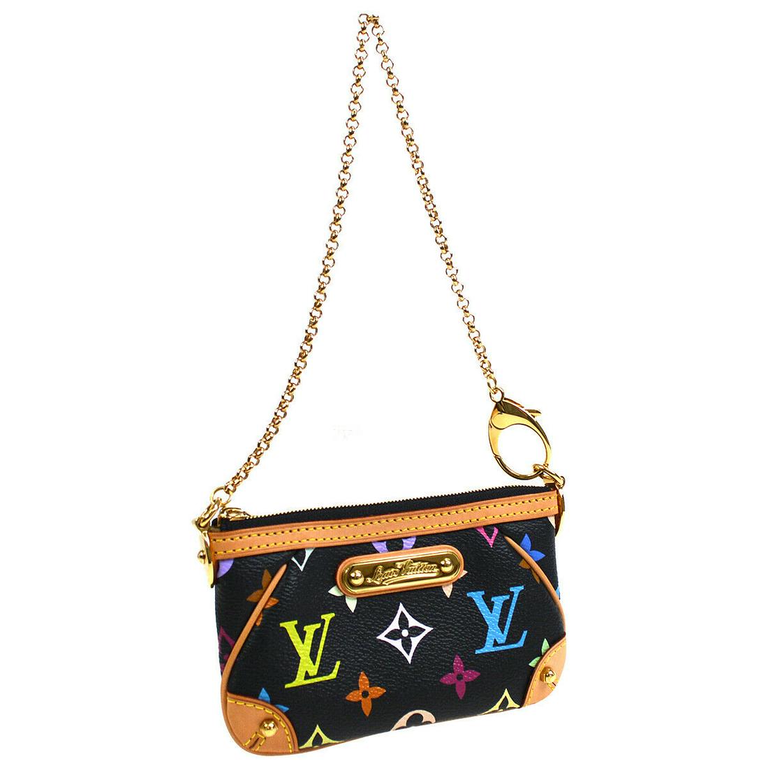 LOUIS VUITTON POCHETTE MILLA PM CHAIN HAND BAG AA0079 MULTI-COLOR M60099: LOUIS VUITTON POCHETTE MILLA PM CHAIN HAND BAG AA0079 MULTI-COLOR M60099 Size: Small Accents: Logo Model: Monogram Multi-Color Style: Hand Bag Handle Style: Double Handles Bag Height: 3.5 Product Line