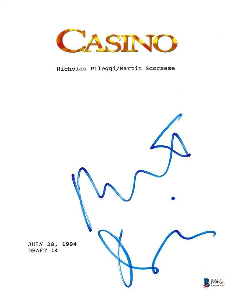 Robert De Niro Authentic Autographed Casino Script: Robert De Niro Authentic Autographed Casino Script Signature: Robert De Niro Product: Complete Movie Script Featured Movie: Casino Certificate of Authenticity: Beckett Hologram & Card The Mynt Guarant