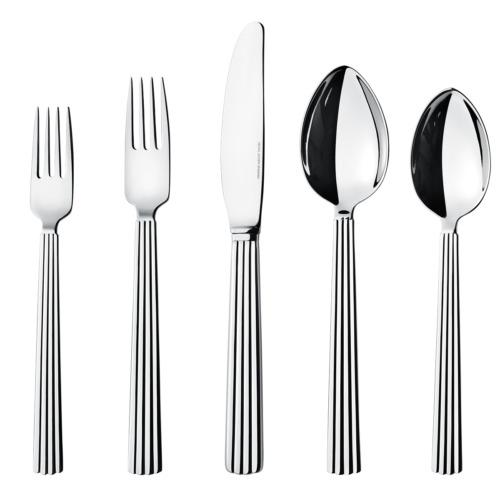 Bernadotte by Georg Jensen Stainless Steel Place Setting 5 Piece -: Bernadotte by Georg Jensen Stainless Steel Place Setting 5 Piece - Material: Stainless Steel Type: Set Brand: Georg Jensen With its classic good looks and distinctive deep grooved decoration the berna