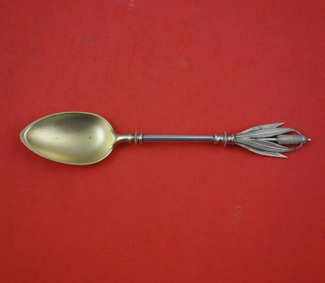 Cat Tails by George Sharp Sterling Silver Coffee Spoon GW Stippled Bowl: Cat Tails by George Sharp Sterling Silver Coffee Spoon GW Stippled Bowl Maker: George Sharp Composition: Sterling Silver (.925) Brand: George Sharp Pattern: Cat Tails Type: Spoon Cat tails by george s