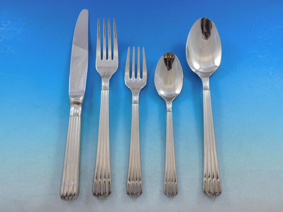 Osiris by Christofle France Stainless Steel Set Service Dinner 40: Osiris by Christofle France Stainless Steel Set Service Dinner 40 Composition: Stainless Steel Style: Louis XVI Age: Post-1940 Brand: Christofle Pattern: Osiris Region: France Type: Flatware - Sets Os