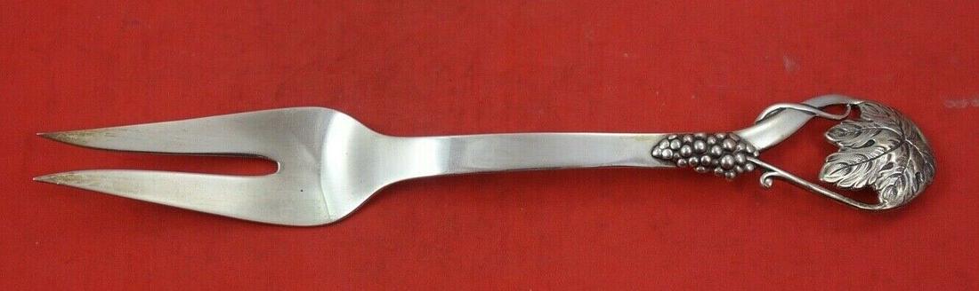 Grape by Various Sterling Silver Serving Fork by Frank Whiting 2-tine 9": Grape by Various Sterling Silver Serving Fork by Frank Whiting 2-tine 9" Composition: Sterling Silver Age: 1850-1899 Pattern: Grape Type: Serving Fork Grape by dominick & haff Grape byvarious makers s