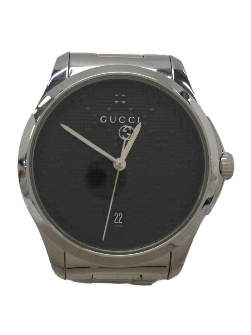 GUCCI 126.4 Quartz Analog Black Silver Men's Watch Pre Owned: GUCCI 126.4 Quartz Analog Black Silver Men's Watch Pre Owned Brand: Gucci Type: Wristwatch Pre-Owned The Mynt Guarantee: All items in this auction are guaranteed authentic and come with a 100% money-b