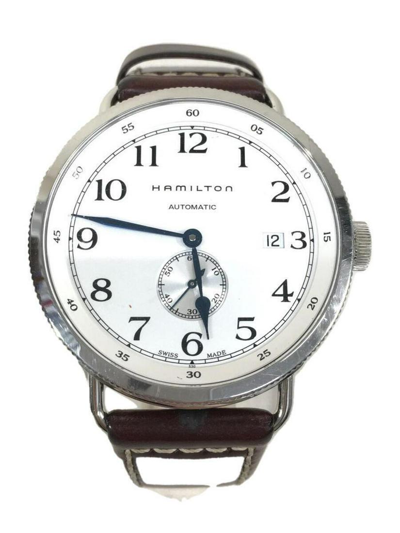 HAMILTON Self-winding Analog Leather White Automatic Stainless Men's Watch: HAMILTON Self-winding Analog Leather White Automatic Stainless Men's Watch Brand: Hamilton Type: Wristwatch Pre-Owned The Mynt Guarantee: All items in this auction are guaranteed authentic and come wi