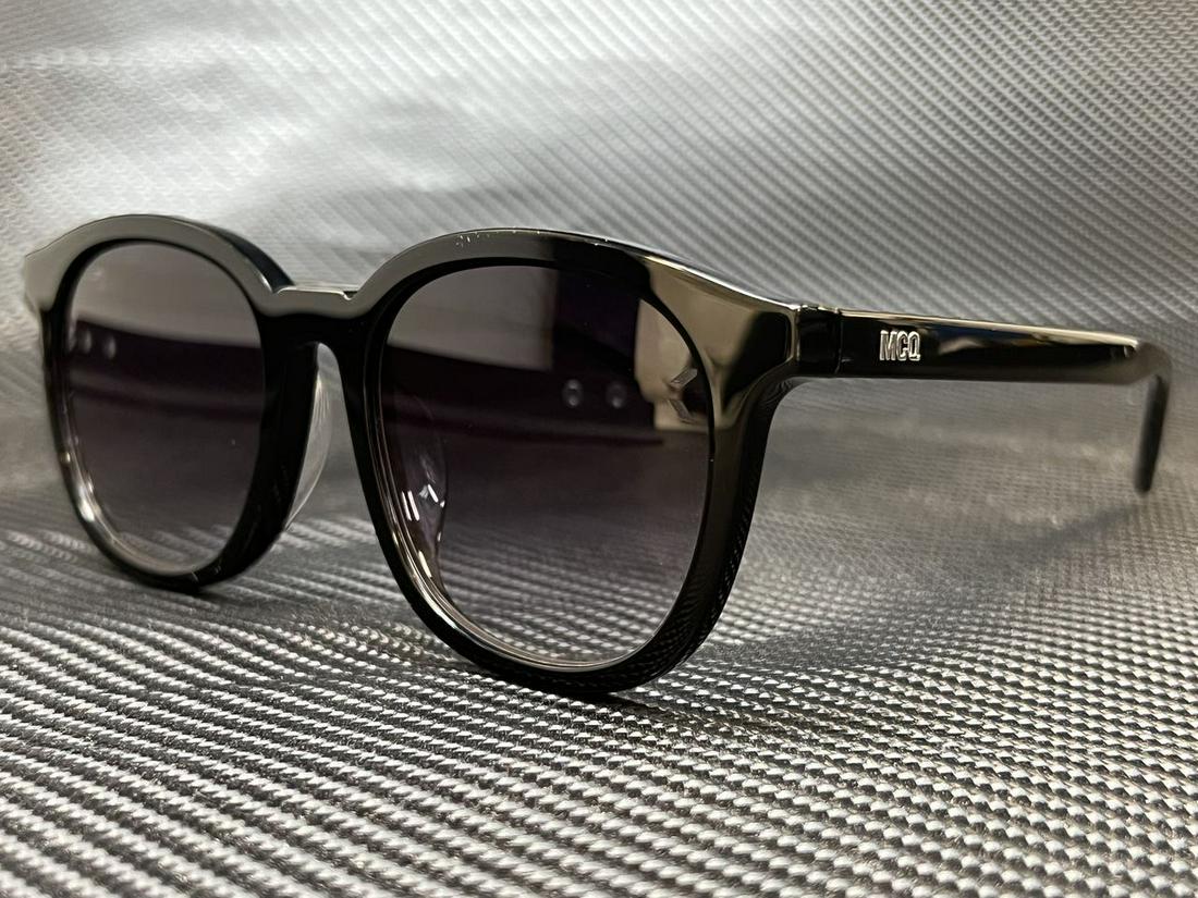 McQ MQ0303SK 001 Black Round 54 mm Men's Sunglasses: McQ MQ0303SK 001 Black Round 54 mm Men's Sunglasses Brand: Undisclosed Frame Color: Black Style: Round Type: Sunglasses New The Mynt Guarantee: All items in this auction are guaranteed authentic and c