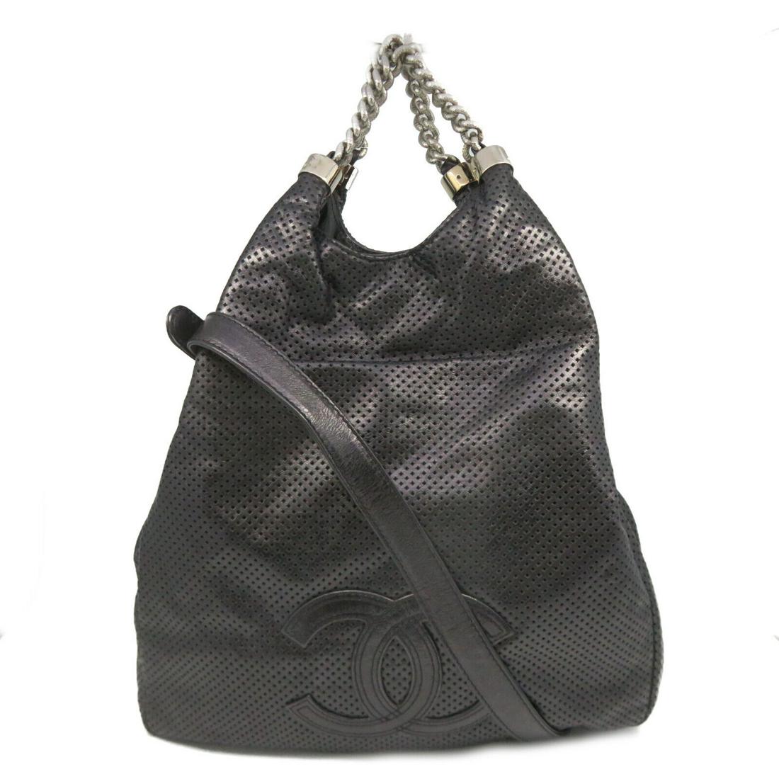 Chanel CC Chain Shoulder Bag Calfskin Leather Black: Chanel CC Chain Shoulder Bag Calfskin Leather Black Brand: CHANEL Style: 2wayShoulder Bag Exterior Material: Calfskin (cowhide) Exterior Color: Black Bag Height: 14.6 Bag Depth: 31.5 Bag Length: 12.6 