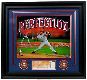 Roy Halladay Phillies Unsigned Framed "Perfect Game" Collage w/Unused Ticket: Roy Halladay Phillies Unsigned Framed "Perfect Game" Collage w/Unused Ticket Sport: Baseball-MLB Product: Photo Original/Reprint: Original Pre-Owned PLEASE NOTE: Framed Large or heavy Items do not hav
