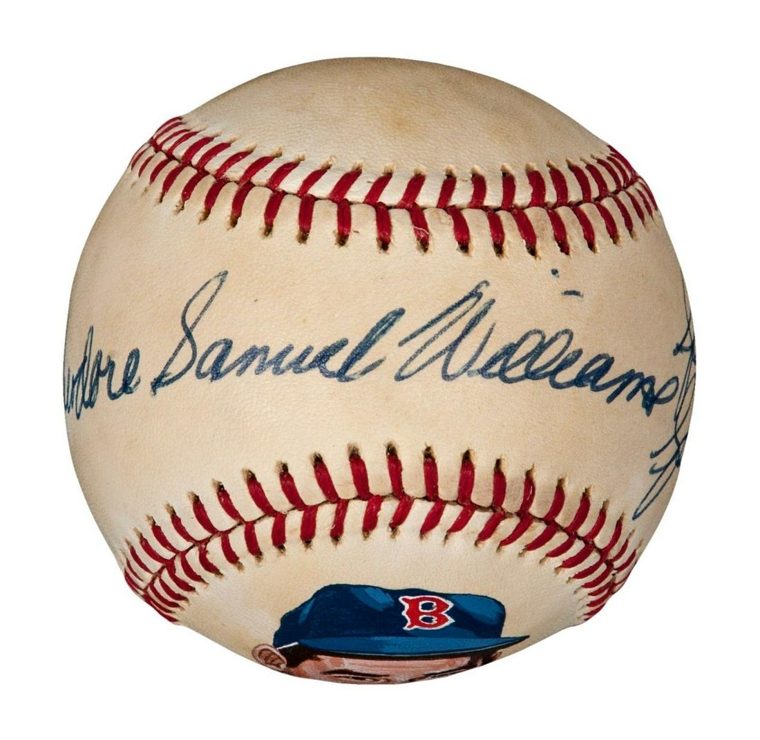 Ted Williams "The Splendid Splinter" Full Name Signed Baseball JSA MINT 9: Ted Williams "The Splendid Splinter" Full Name Signed Baseball JSA MINT 9 Autograph Authentication: Professional Sports (PSA/DNA) Product: Ball Original/Reprint: Original Sport: Baseball-MLB Pre-Owned