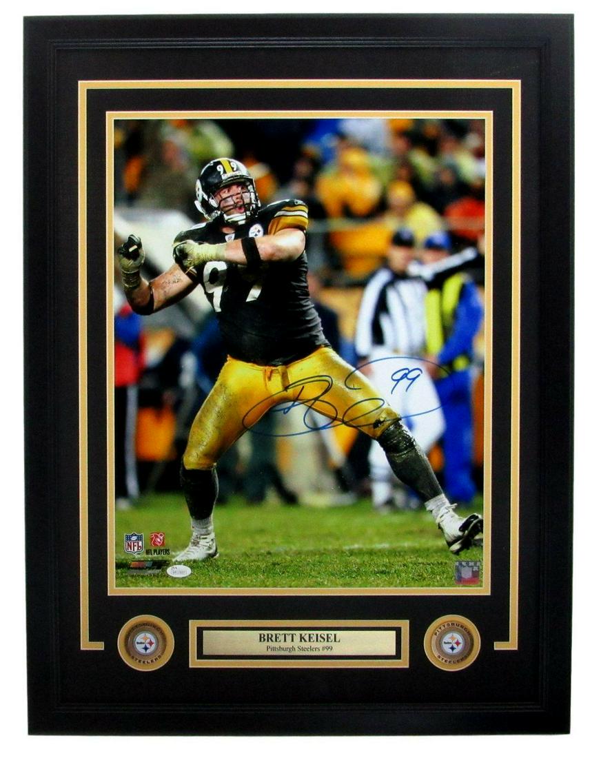 Brett Keisel Pittsburgh Steelers Signed 16x20 Photo Framed JSA: Brett Keisel Pittsburgh Steelers Signed 16x20 Photo Framed JSA Sport: Football-NFL Product: Photo Original/Reprint: Original Team: Pittsburgh Steelers Autograph Authentication: JSA League: NFL Pre-Own