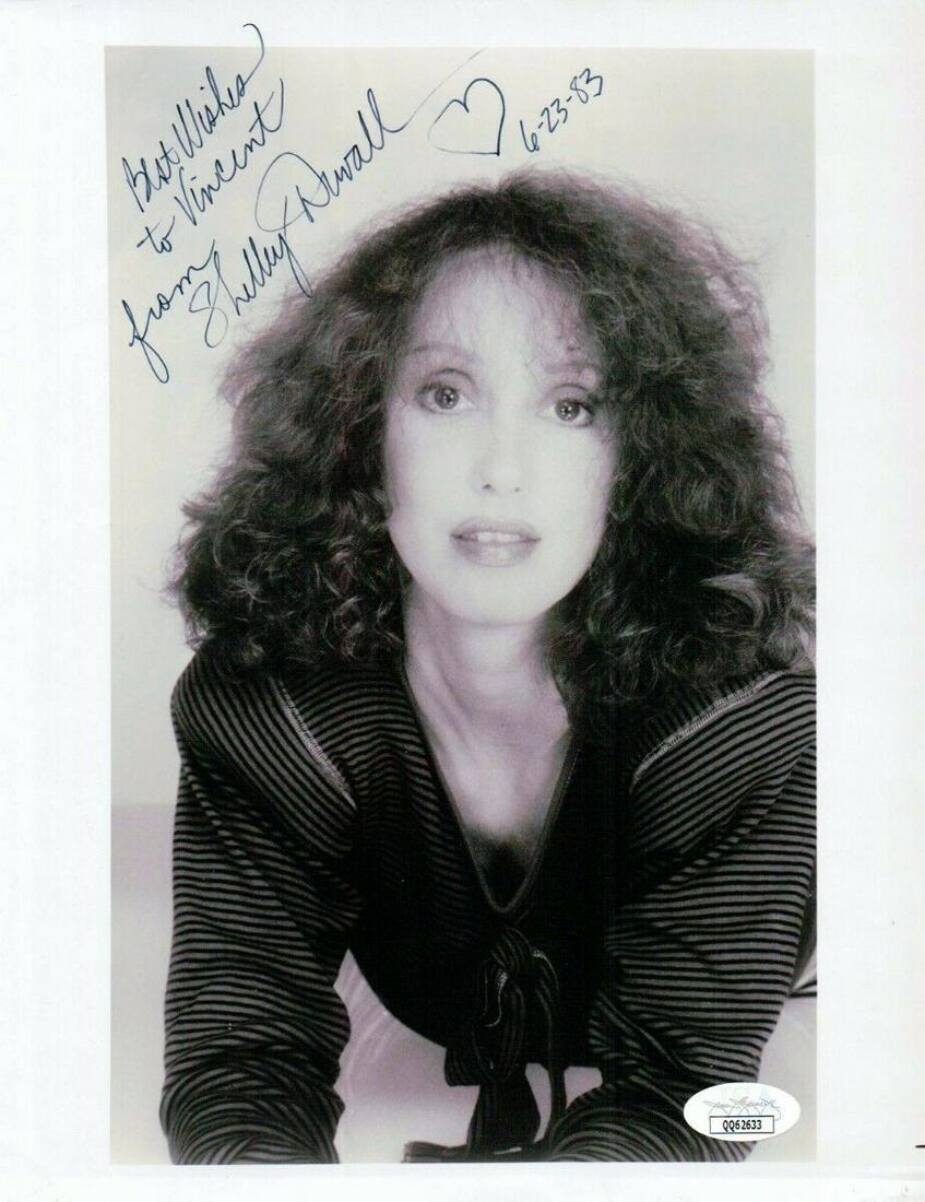 Shelly Duvall Signed Autographed 8X10 Photo The Shining 1983 JSA: Shelly Duvall Signed Autographed 8X10 Photo The Shining 1983 JSA Industry: Movies Object Type: Photograph Original/Reproduction: Original Autograph Authentication: James Spence (JSA) Player: Shelly Du