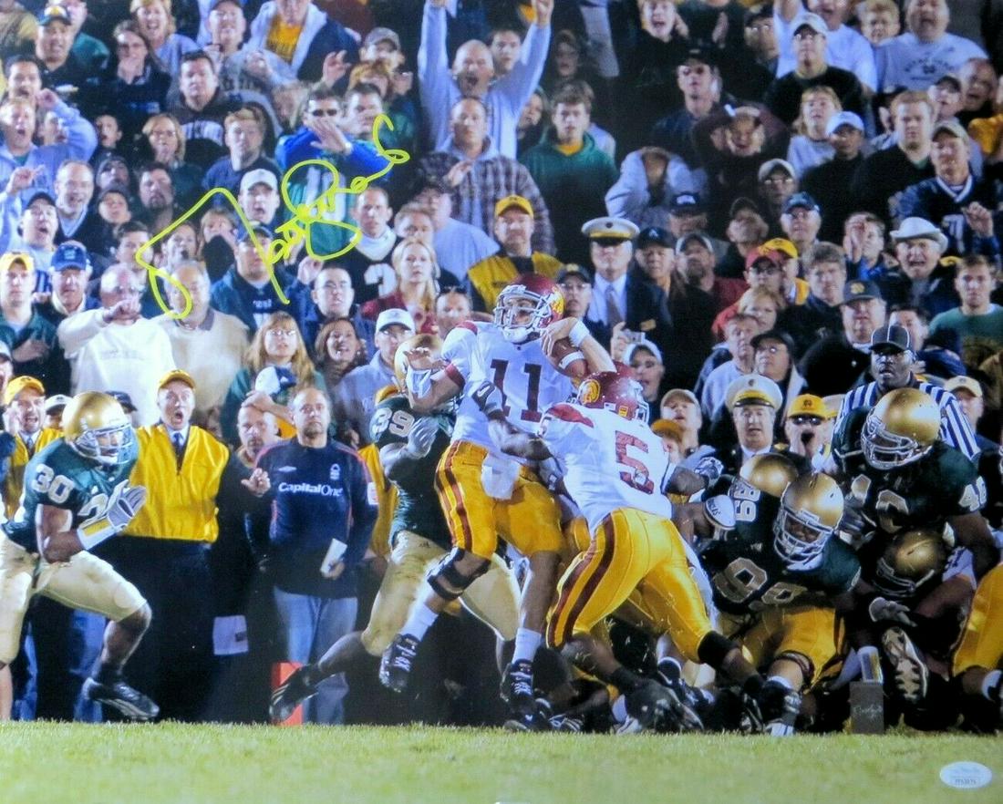Matt Leinart Autographed 16X20 Photo USC Trojan Bush Push Rose Bowl Yellow: Matt Leinart Autographed 16X20 Photo USC Trojan Bush Push Rose Bowl Yellow Sport: Football Product: Photo Original/Reprint: Original Team: USC Trojans Autograph Authentication: James Spence (JSA) Play