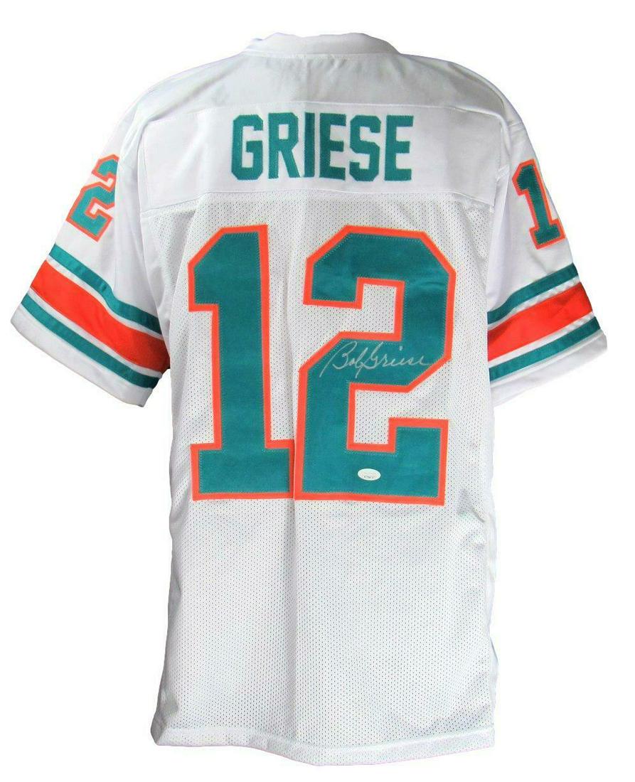 Bob Griese HOF Signed/Auto Miami Dolphins Custom Football Jersey JSA: Bob Griese HOF Signed/Auto Miami Dolphins Custom Football Jersey JSA Sport: Football-NFL Product: Jersey Original/Reprint: Original Team: Miami Dolphins Autograph Authentication: JSA League: NFL Pre-O
