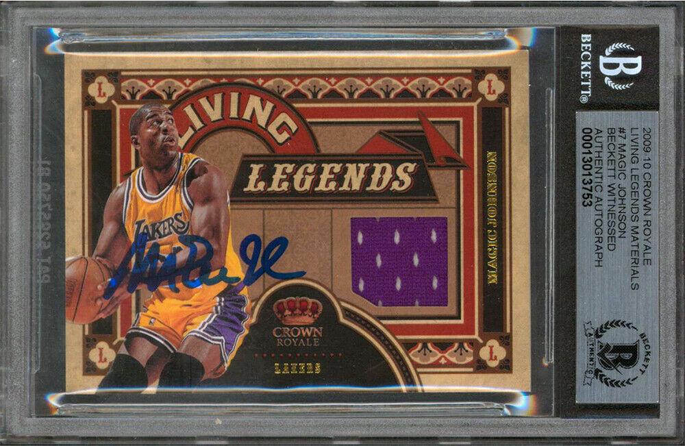 Magic Johnson Signed 2009 Crown Royale LLM #7 85/99 Card Auto 10! BAS: Magic Johnson Signed 2009 Crown Royale LLM #7 85/99 Card Auto 10! BAS Graded: Yes Sport: Basketball-NBA Team: Los Angeles Lakers League: NBA Certification Number: 13013753 Product Coa: Beckett Product