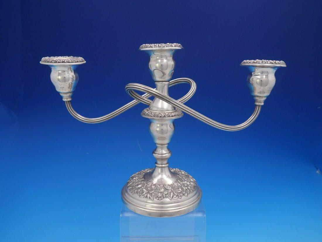 Repousse By S. Kirk & Son Weighted Sterling Silver 3-light Candelabra: Repousse By S. Kirk & Son Weighted Sterling Silver 3-light Candelabra Brand: Kirk Pattern: Repousse Composition: Sterling Silver Type: Candlesticks & Candelabras Kirkrepousse by kirk weighted sterling