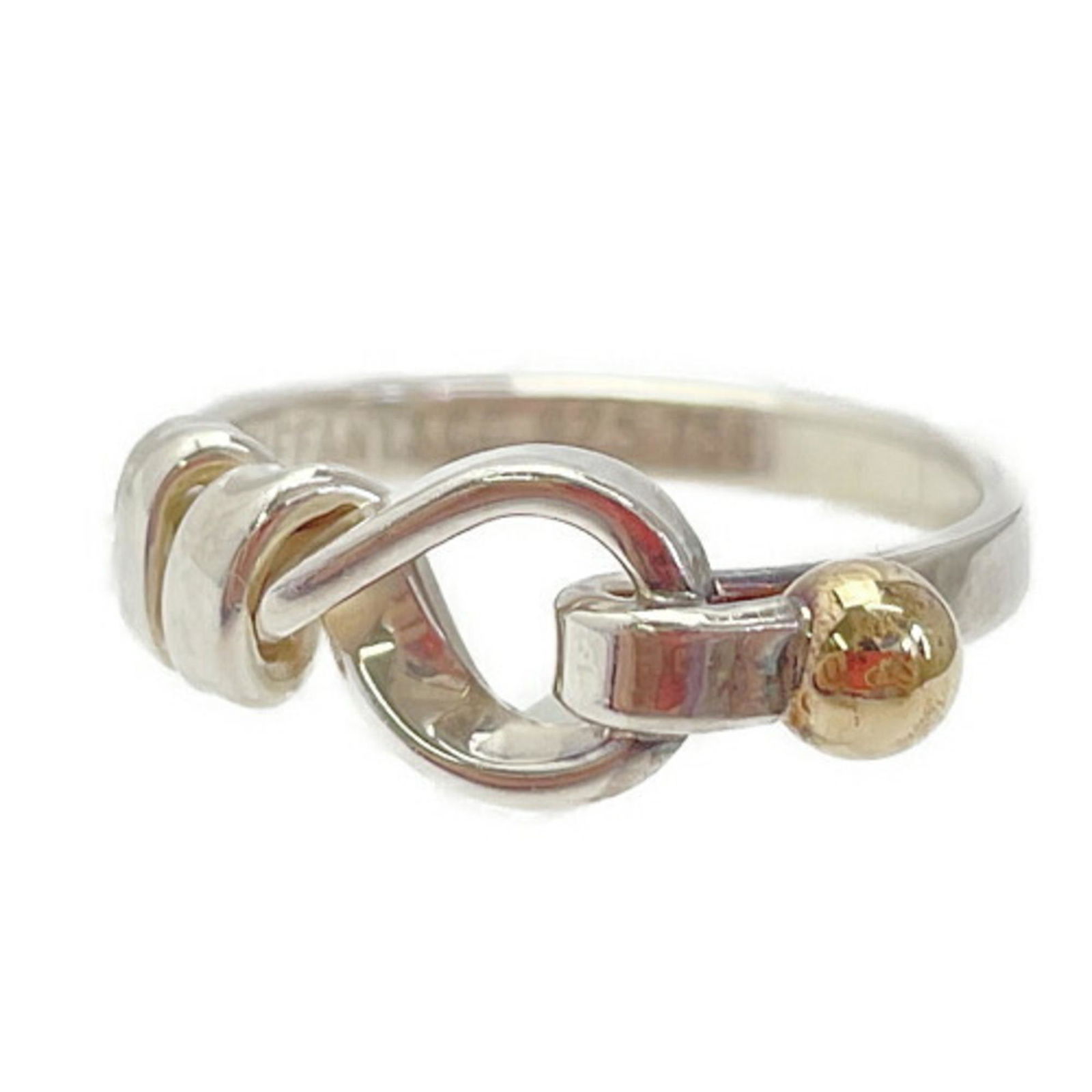 TIFFANY & Co. Tiffany AU750 Silver 925 Love Knot Ring No. 11: TIFFANY & Co. Tiffany AU750 Silver 925 Love Knot Ring No. 11 Brand: Tiffany Material: Gold (18K) Silver 925 US Size: 6 Weight: 2.78g / 0.09oz. Condition: Used (good) Overall Scratches: Slight Overall