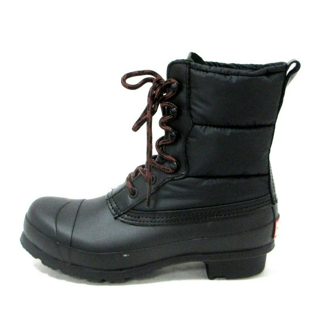 HUNTER Black Nylon Rubber Womens Boots #US7: HUNTER Black Nylon Rubber Womens Boots #US7 Brand: HUNTER Style: Boots Color: Black Upper Material: Nylon Rubber Accessories: Box Type: Boots B: Reasonable Wear and Tear The BIDHAUS Guarantee: All ite