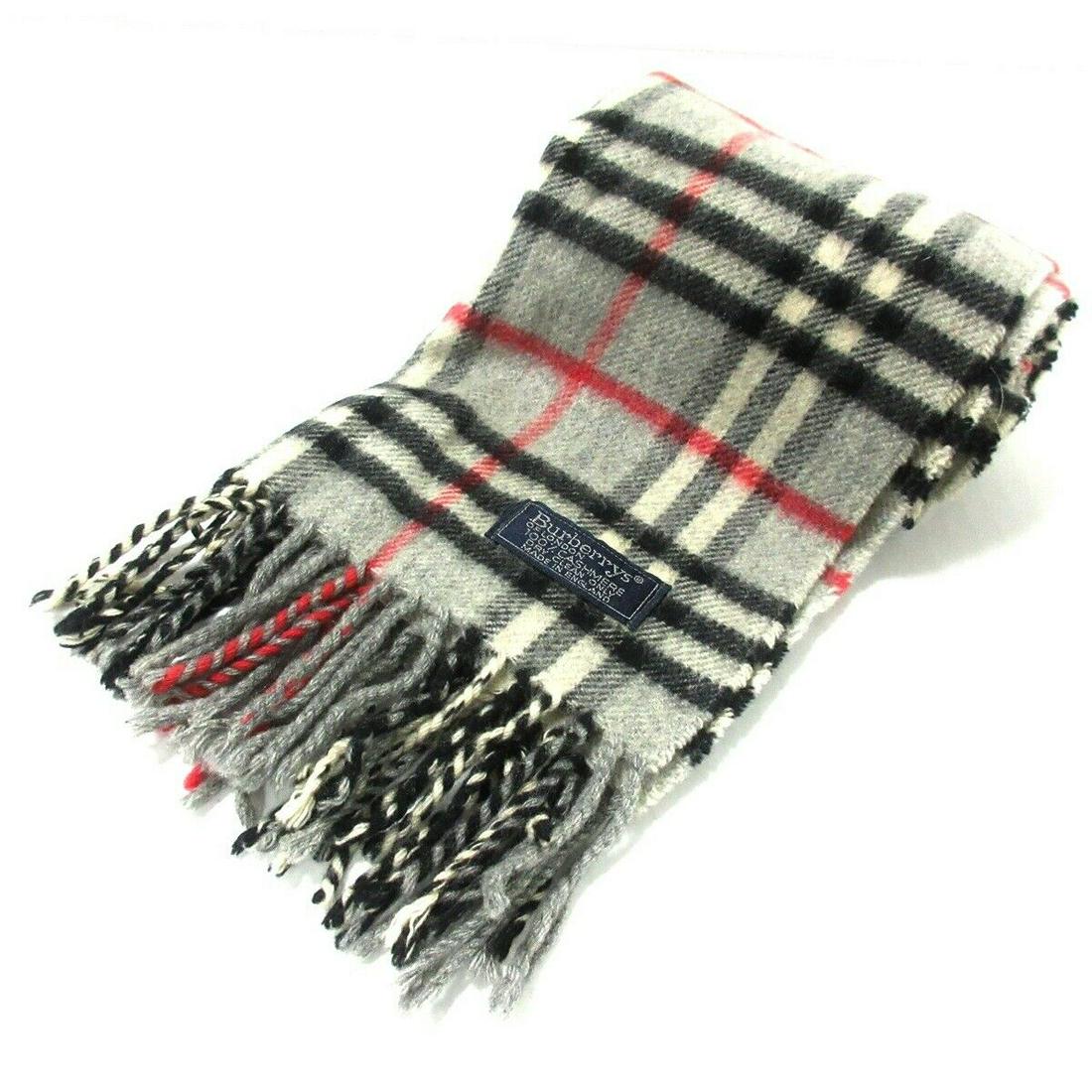 Burberry's Gray Black Multi Cashmere Scarf: Burberry\'s Gray Black Multi Cashmere Scarf "Brand: Burberrys " Style: Scarf Color: Gray Black Multi Material: Cashmere Accessories: None Type: Scarf B: Reasonable Wear and Tear The Mynt Guarantee: Al