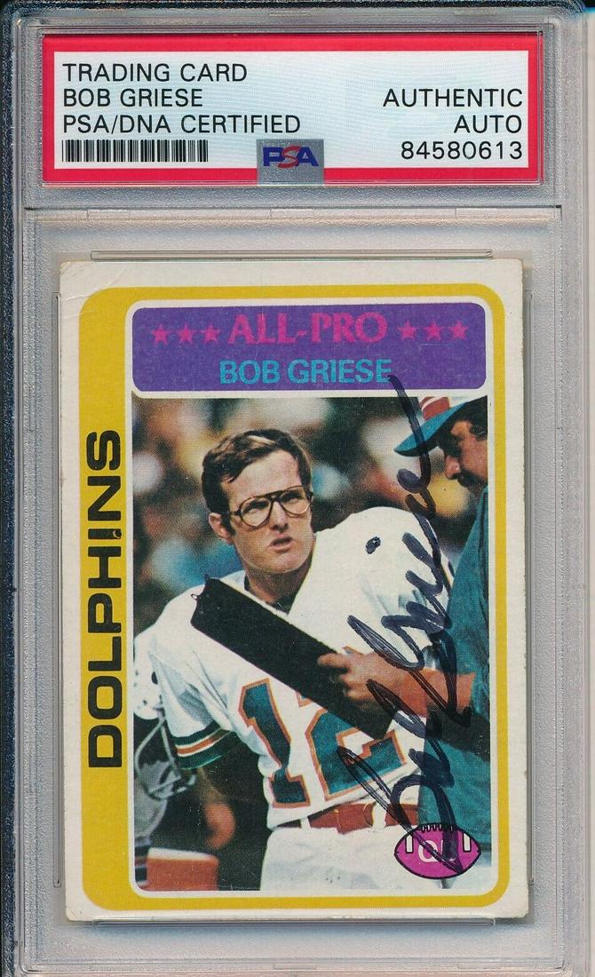 Bob Griese HOF Signed/Auto 1978 TOPPS Card #120 Miami Dolphins PSA/DNA: Bob Griese HOF Signed/Auto 1978 TOPPS Card #120 Miami Dolphins PSA/DNA Sport: Football-NFL Product: Photo Original/Reprint: Original Team: Miami Dolphins Autograph Authentication: PSA/DNA League: NFL 