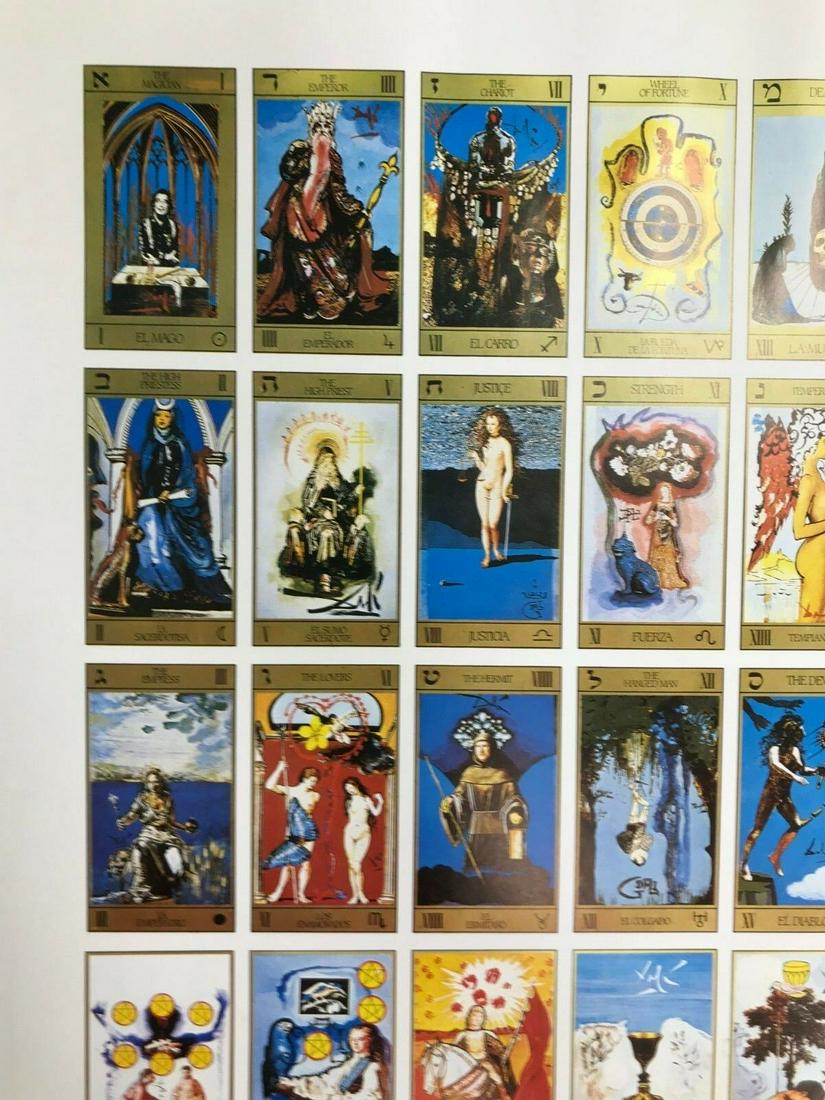 2 RARE Salvador Dali Pieces Tarot Card Print & Dali in Portligat PING: 2 RARE Salvador Dali Pieces Tarot Card Print & Dali in Portligat PING Features: Rare Region Of Origin: USA Item Width: 23 in Production Technique: Lithography Listed By: Dealer or Reseller Item Length
