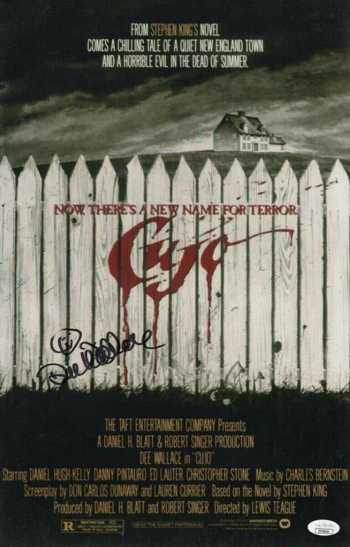 Dee Wallace Signed Autographed 11X17 Photo Cujo JSA: Dee Wallace Signed Autographed 11X17 Photo Cujo JSA Industry: Movies Object Type: Photograph Original/Reproduction: Original Signed By: Dee Wallace Autograph Authentication: James Spence (JSA) Player: