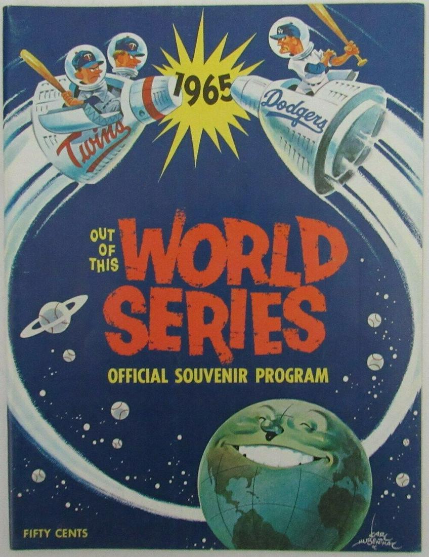 1965 World Series Official Program Minnesota Twins vs. LA Dodgers 163664: 1965 World Series Official Program Minnesota Twins vs. LA Dodgers 163664 Team: Minnesota Twins Los Angeles Dodgers Original/Reproduction: Original League: MLB Pre-Owned PLEASE NOTE: Framed Large or he