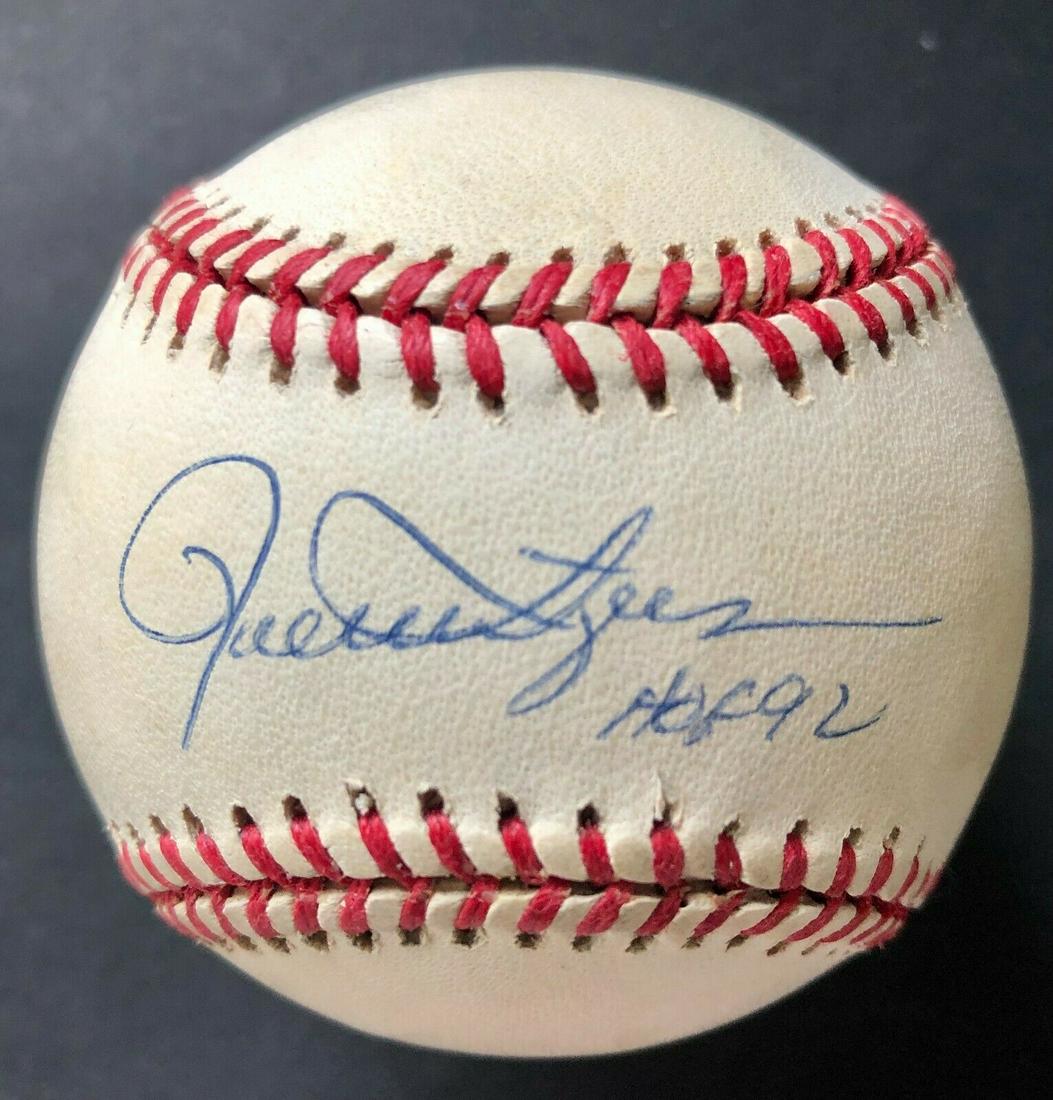 Rollie Fingers Signed/Inscribed HOF 92 Rawlings Coleman NL Baseball (JSA TT89744: Rollie Fingers Signed/Inscribed HOF 92 Rawlings Coleman NL Baseball (JSA TT89744 Product: Ball Player: Rollie Fingers Sport: Baseball-MLB Autograph Authentication: James Spence Authentication (JSA) Te