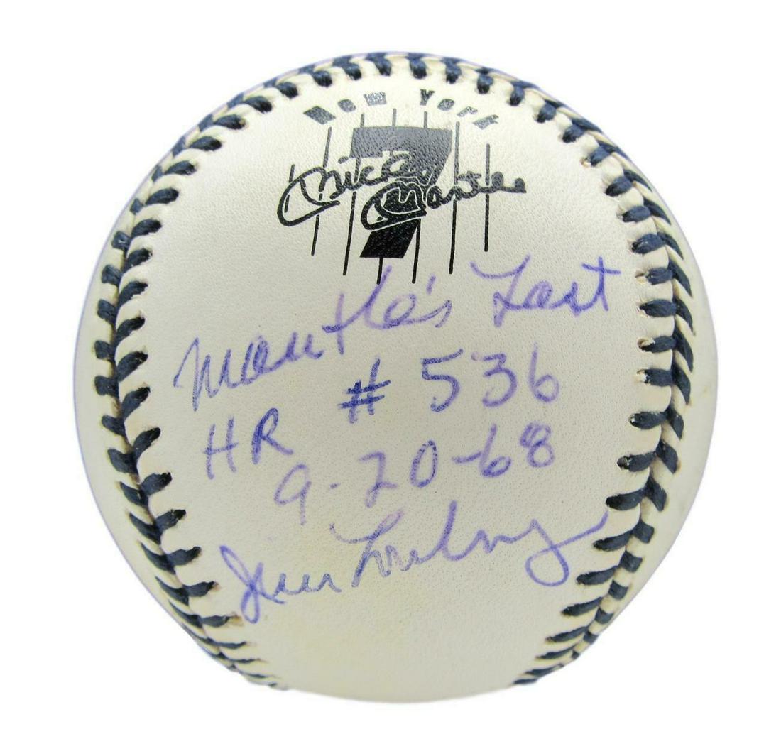 Jim Lonborg Signed/Inscr Boston Red Sox Mantle Last HR Baseball PSA/DNA 154575: Jim Lonborg Signed/Inscr Boston Red Sox Mantle Last HR Baseball PSA/DNA 154575 Sport: Baseball-MLB Product: Ball Original/Reprint: Original Autograph Authentication: PSA/DNA Team: Boston Red Sox Leagu