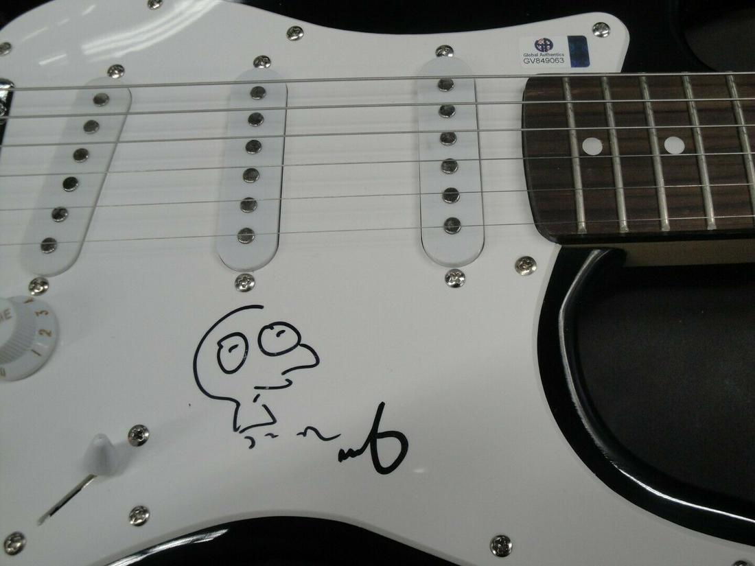 Moby Hand Signed Autographed Electric Guitar Rock Star Art Drawing GA GV: Moby Hand Signed Autographed Electric Guitar Rock Star Art Drawing GA GV Industry: Music Object Type: Guitar & Guitar Pick Original/Reproduction: Original Autograph Authentication: Global Authentics (