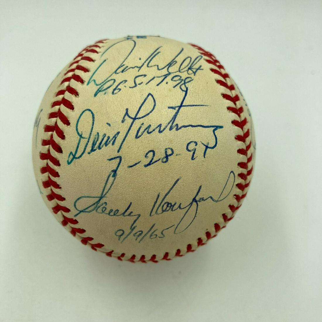 Magnificent Perfect Game Signed Baseball 14 Sigs Sandy Koufax Randy Johnson JSA: Magnificent Perfect Game Signed Baseball 14 Sigs Sandy Koufax Randy Johnson JSA Product: Ball Sport: Baseball-MLB Autograph Authentication: James Spence (JSA) Featured Refinements: Team Signed Basebal