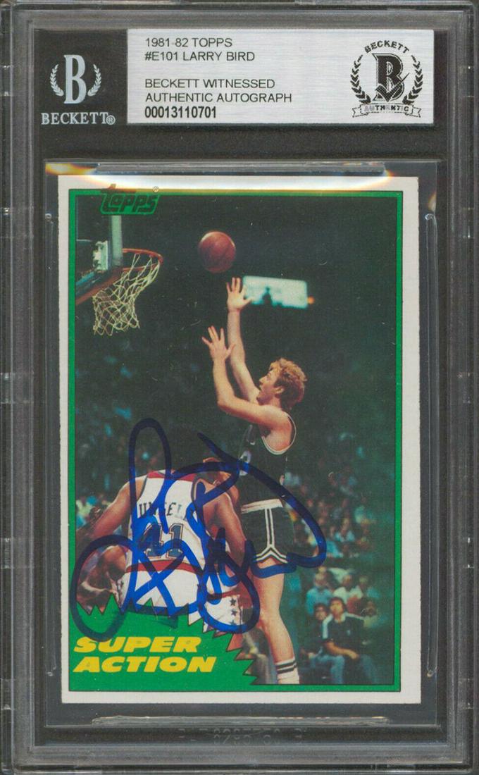 Larry Bird Card 1981-82 Topps Larry Bird Basketball Card - Vintage