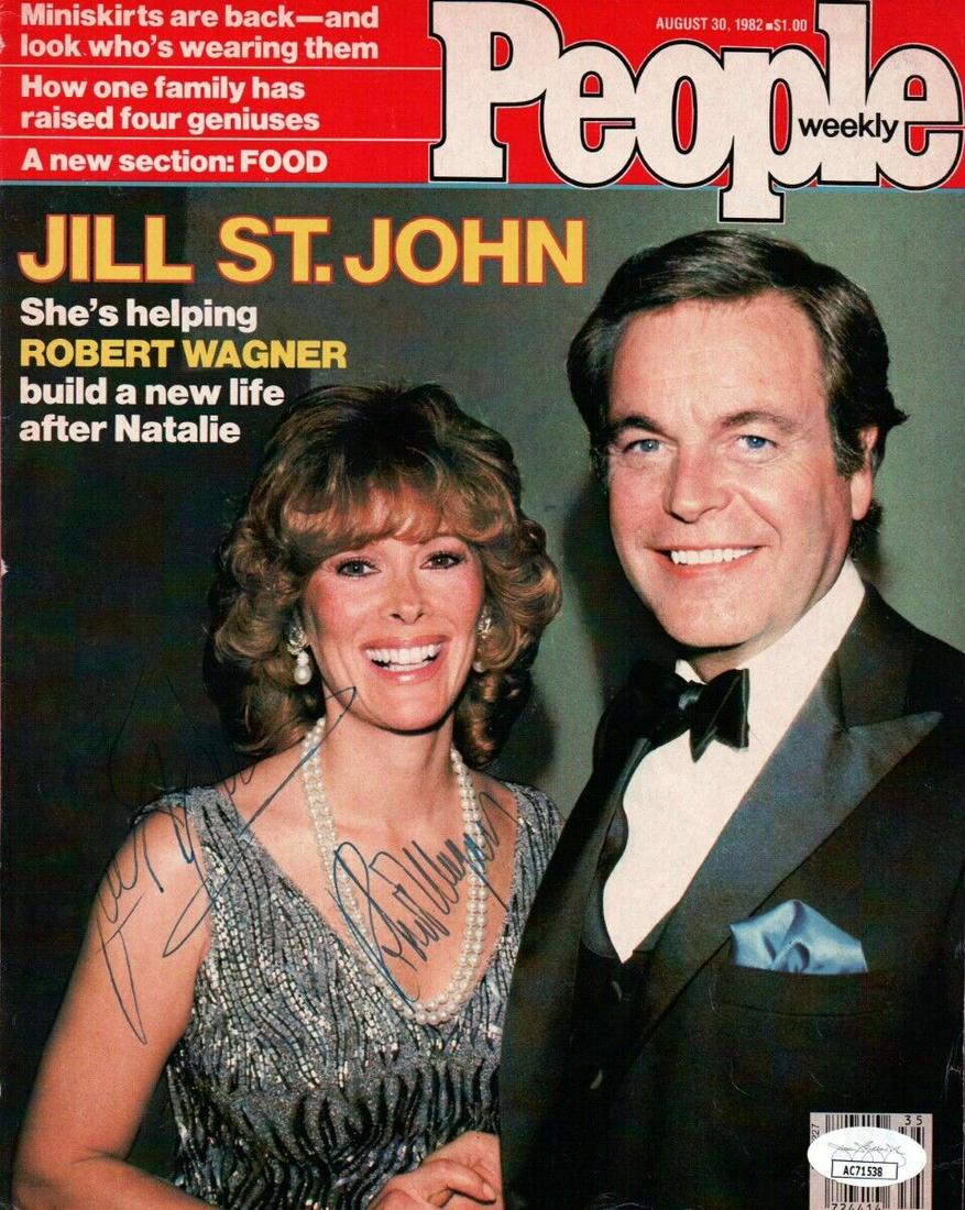 Jill St. John Robert Wagner Autographed Magazine Cover 1982 People JSA: Jill St. John Robert Wagner Autographed Magazine Cover 1982 People JSA Industry: Movies Original/Reproduction: Original Autograph Authentication: James Spence (JSA) Player: Jill St. John Robert Wagner