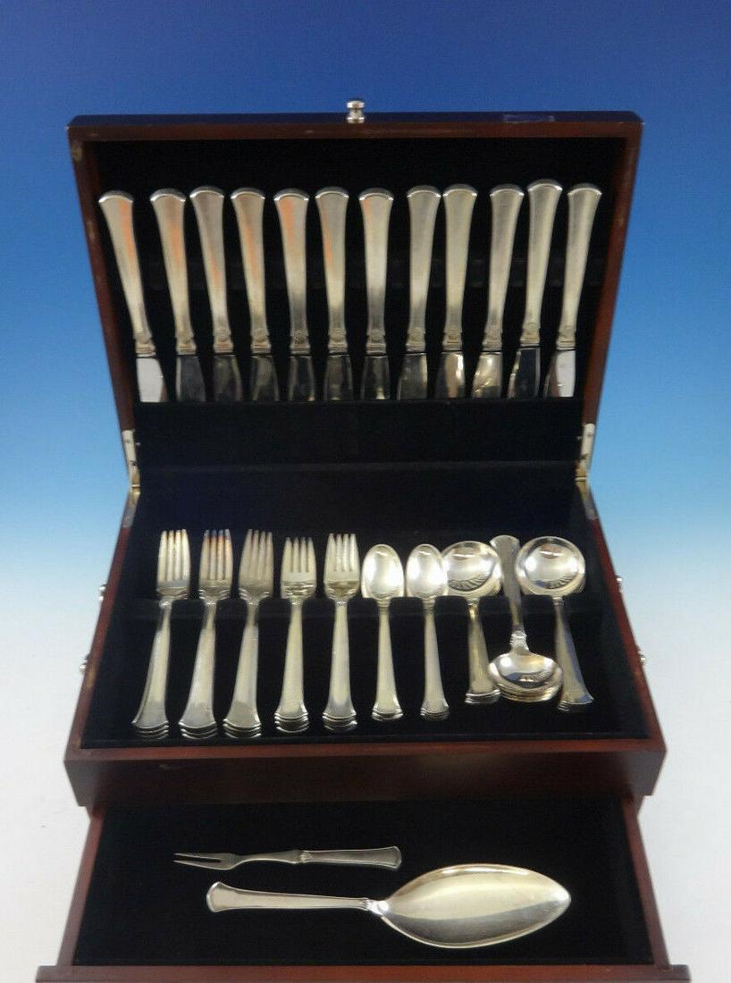 Koldring Arvesolv #5 by Hans Hansen Danish Sterling Silver Flatware Set 12: Koldring Arvesolv #5 by Hans Hansen Danish Sterling Silver Flatware Set 12 Age: Post-1940 Pattern: Koldring Brand: Hans Hansen Type: Flatware - Sets Composition: Sterling Silver Maker: Hans Hansen Kol