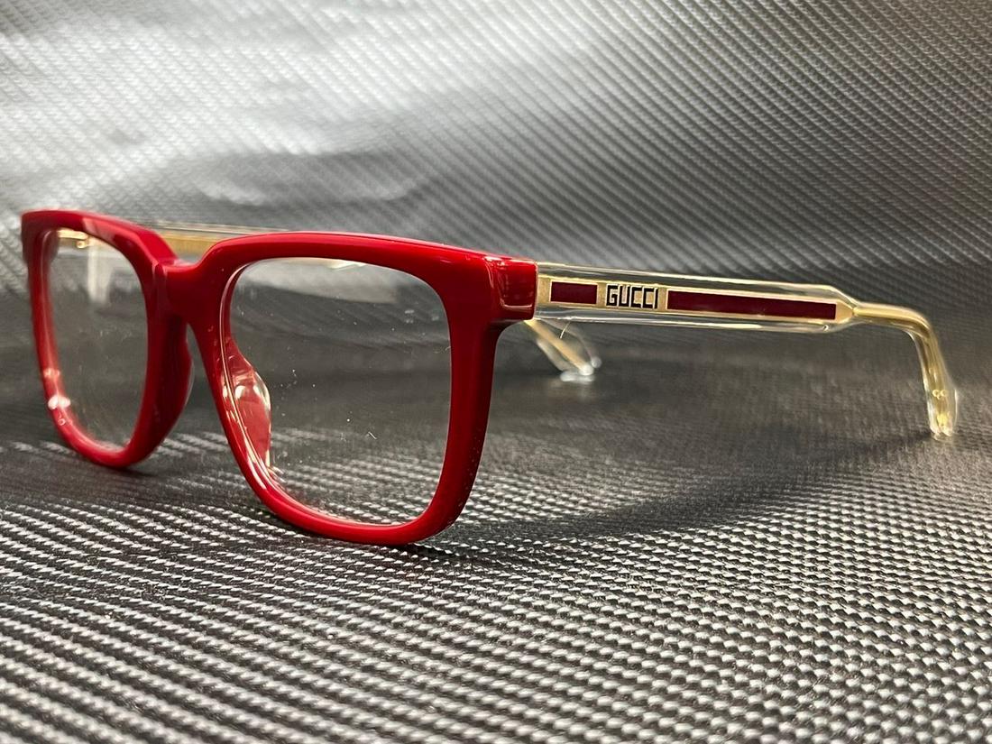 GUCCI GG0560O 007 Burgundy Square Men's 55 mm Eyeglasses: GUCCI GG0560O 007 Burgundy Square Men's 55 mm Eyeglasses Vertical: 42 mm Brand: Gucci Frame Color: Red Type: Eyeglasses Model: GG 0560O 007 Style: Rectangle Frame Material: Plastic Features: No Polari