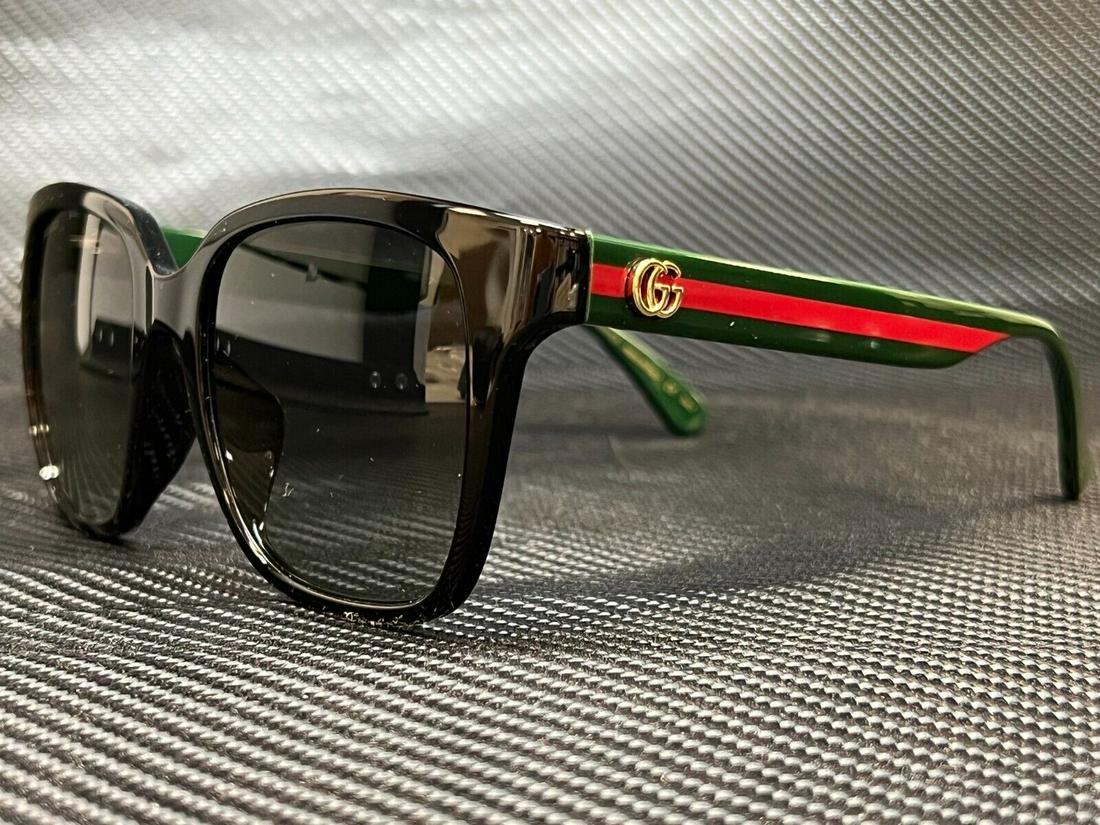 GUCCI GG0715SA 001 Black Red Grey Square 53 mm Women's Sunglasses: GUCCI GG0715SA 001 Black Red Grey Square 53 mm Women's Sunglasses Lens Technology: Gradient Vintage: No Brand: Gucci Frame Color: Black Type: Sunglasses Uv Protection: UVB UVA Lens Material: Polycarbo