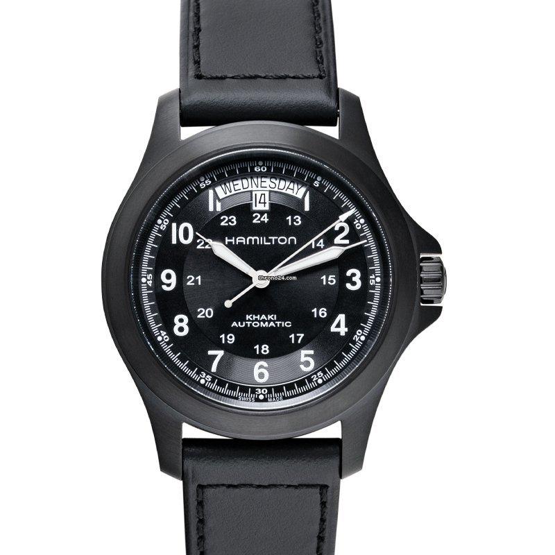 Hamilton H64465733 - Khaki Field Automatic Black Dial Stainless Steel Men's Watch: Hamilton H64465733 - Khaki Field Automatic Black Dial Stainless Steel Men's Watch Brand: Hamilton Model: Khaki Field Dealer product code: 24822A Movement: Automatic Case material: Steel Bracelet mater