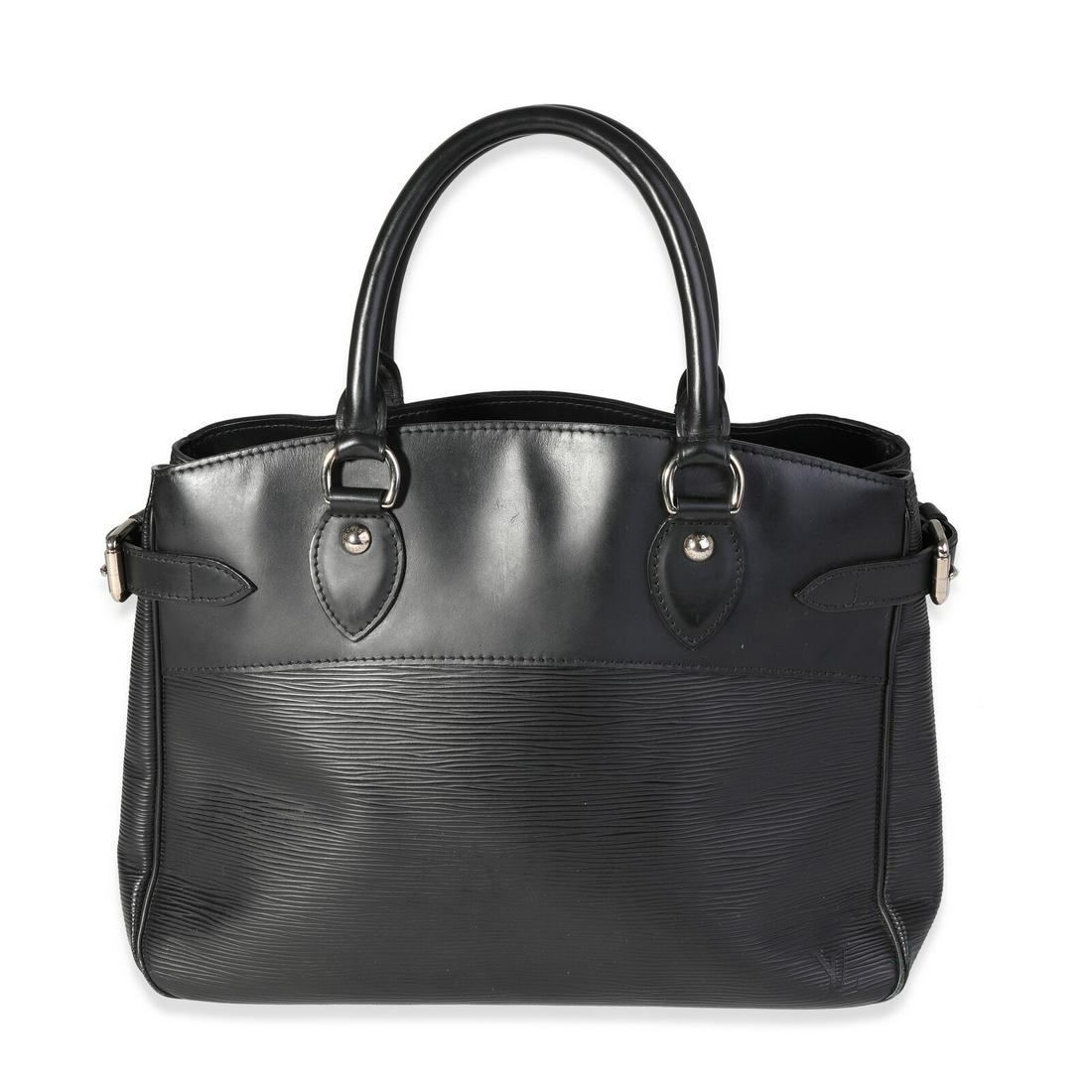 Louis Vuitton Black Epi Leather Passy PM: Louis Vuitton Black Epi Leather Passy PM Dimensions: 13 x 10 x 5 Handbag Accessories: None Bag Length: 13 in Bag Depth: 5 in Bag Height: 10 in Style: Top Handle Material: Leather Color: Black Closure: