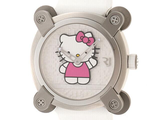 Romance Jerome Hello Kitty RJ.M.AU.IN.023.01 Unisex Watch: Romance Jerome Hello Kitty RJ.M.AU.IN.023.01 Unisex Watch Brand: ROMAIN JEROME Type: Watch Pre-Owned The Mynt Guarantee: All items in this auction are guaranteed to be 100% authentic. At Your Service:
