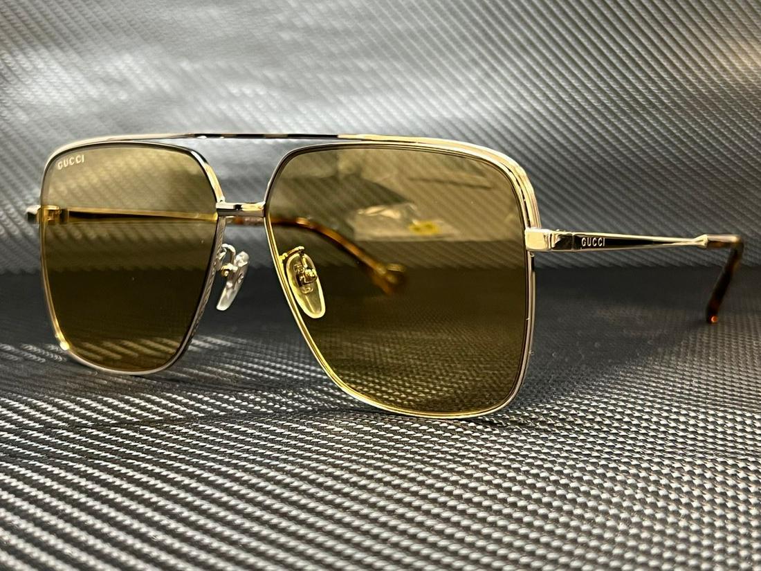 GUCCI GG1099SA 004 Silver Square 61 mm Men's Sunglasses: GUCCI GG1099SA 004 Silver Square 61 mm Men's Sunglasses Brand: Gucci Frame Color: Silver Style: Square Type: Sunglasses New The Mynt Guarantee: All items in this auction are guaranteed to be 100% auth