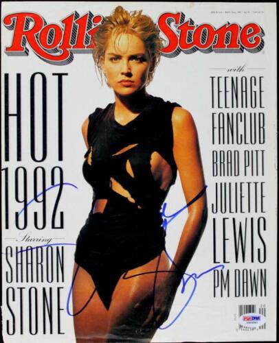 Sharon Stone Signed Rolling Stone Magazine Cover PSA/DNA #I85645: Sharon Stone Signed Rolling Stone Magazine Cover PSA/DNA #I85645 Industry: Movies Original/Reproduction: Original Autograph Authentication: PSA/DNA Product Coa: PSA/DNA Product Signed By Name: Sharon